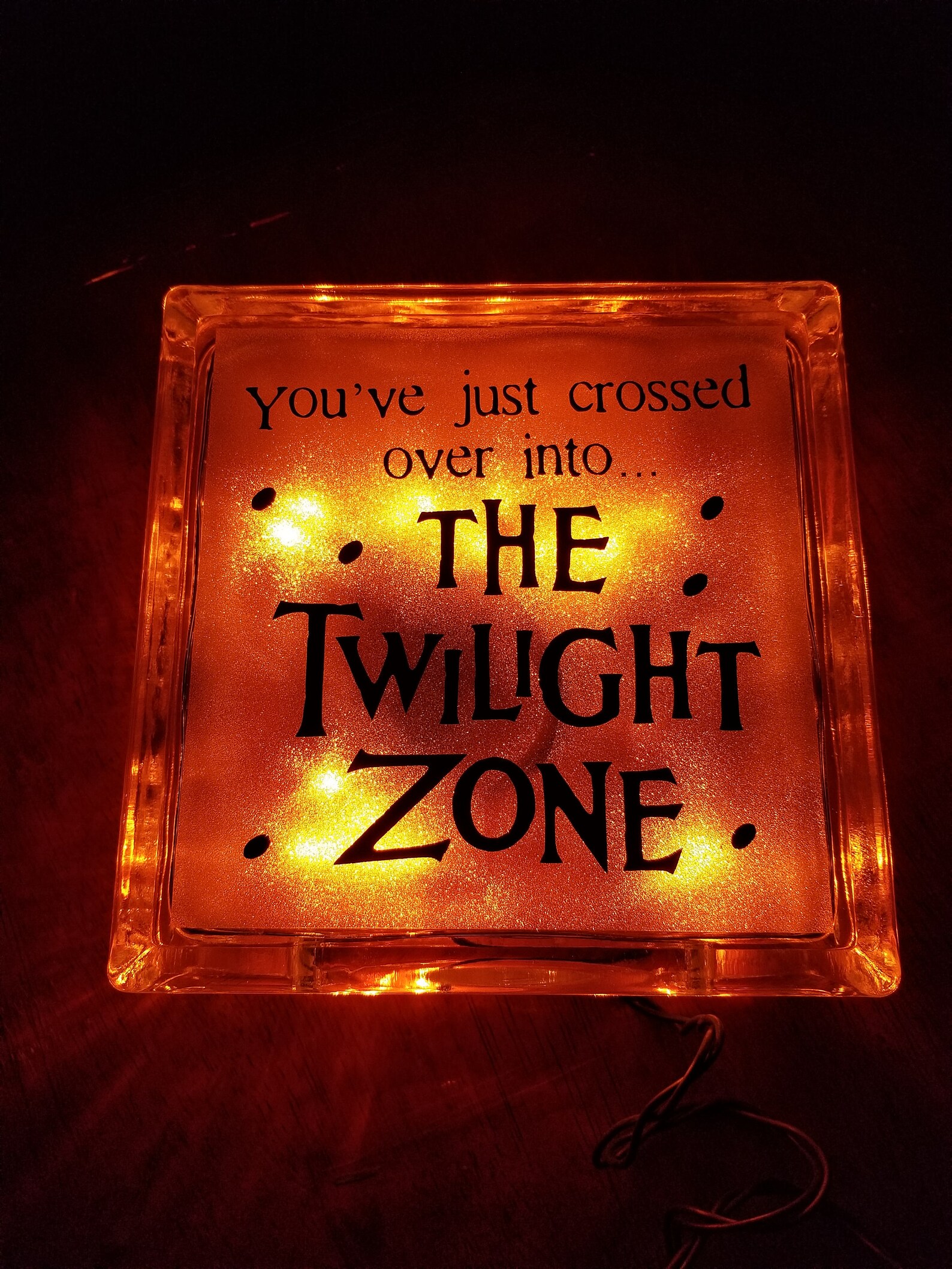 Glass Block Lighting Twilight Zone Decoration Glass Block Etsy