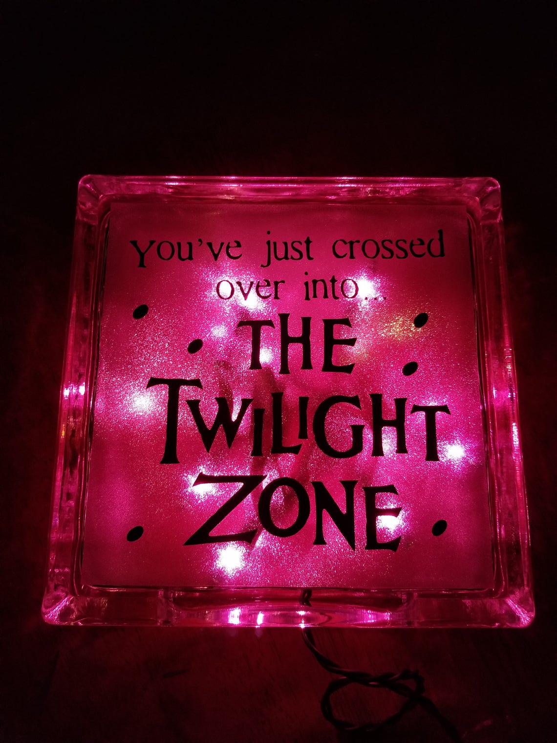 Glass Block Lighting Twilight Zone Decoration Glass Block Etsy