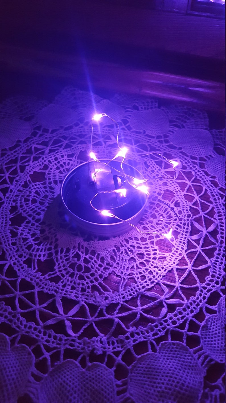 Mason Jar Solar Lid Light Purple Angel Lights Firefly | Etsy