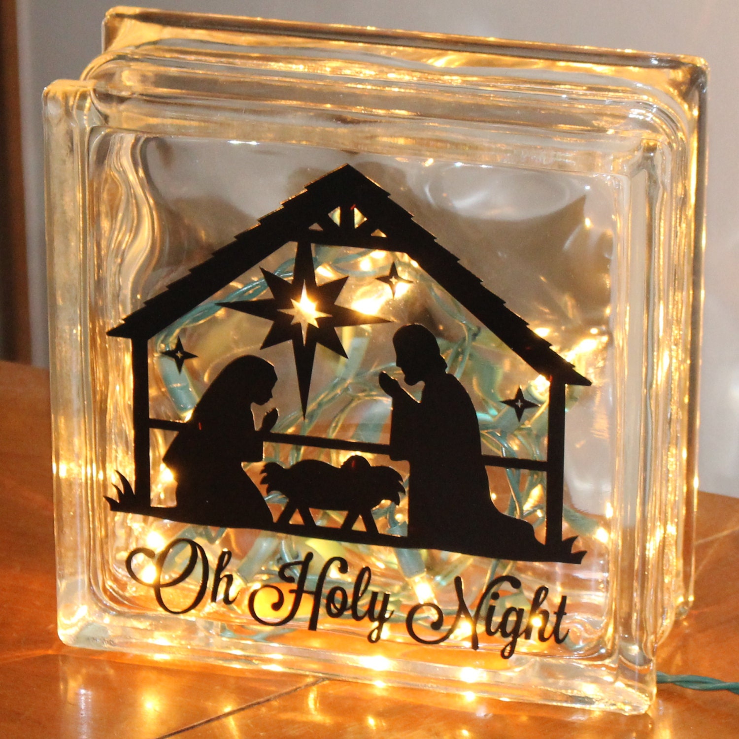 Nativity Scene Vinyl Decal oh Holy Night Etsy