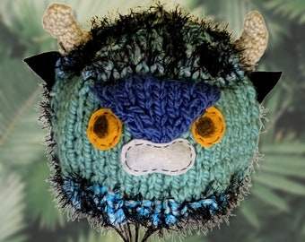 Adult Monster hat, COLORS VARY, Where the Wild Things Are costume for Halloween, birthday, adult costume hat, blue bull, I love you so