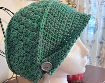 Cappello da giornalista slouchy per donne, lana, cappello da donna con tesa, berretto all'uncinetto, lavorato a maglia, Made in USA, medio, retrò moderno