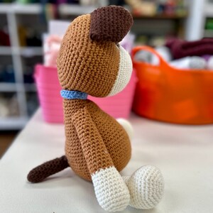 Stuffed Toy Dog, Floppy Toy dog, Stuffed animal Brown crochet dog image 3