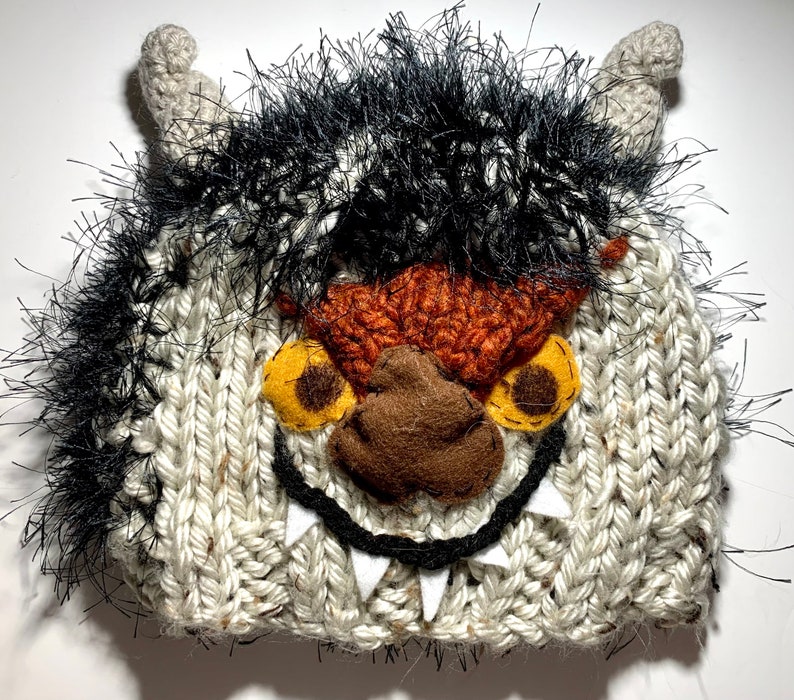Adult Monster hat,COLORS VARY,Where the Wild Things Are,costume for Halloween,adult costume hat,animal headpiece,handmade in USA Traditional
