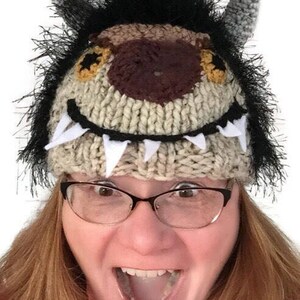 Adult Monster hat,COLORS VARY,Where the Wild Things Are,costume for Halloween,adult costume hat,animal headpiece,handmade in USA image 5