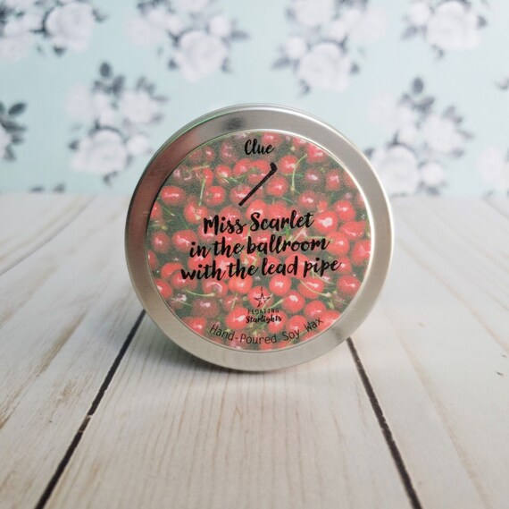 Clue CandleMiss ScarletCustom PersonalizeClue GameTim Etsy