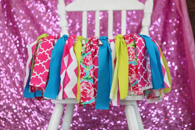 Lilly inspired Banner Lilly inspired Birthday banner Lilly Pulitzer inspired