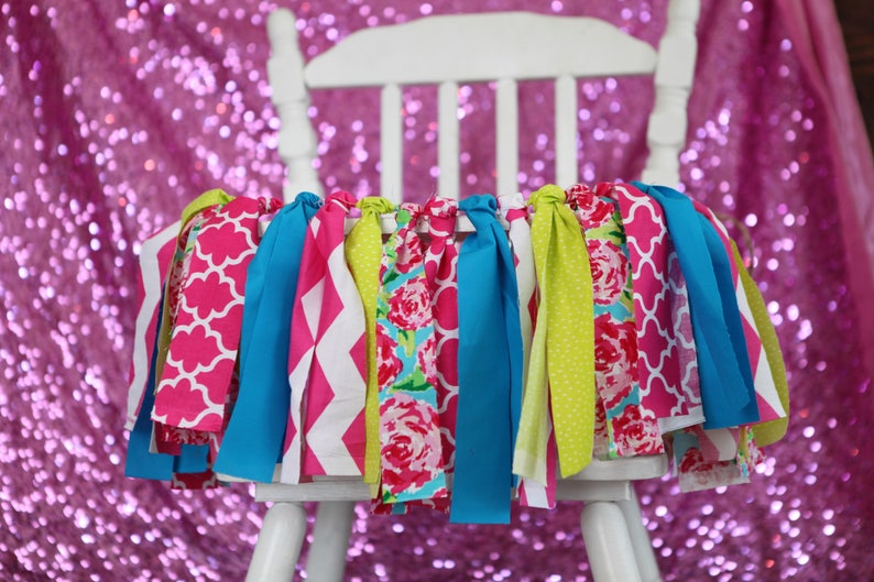 Lilly inspired Banner Lilly inspired Birthday banner Lilly Pulitzer inspired