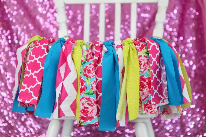 Lilly inspired Banner Lilly inspired Birthday banner Lilly Pulitzer inspired