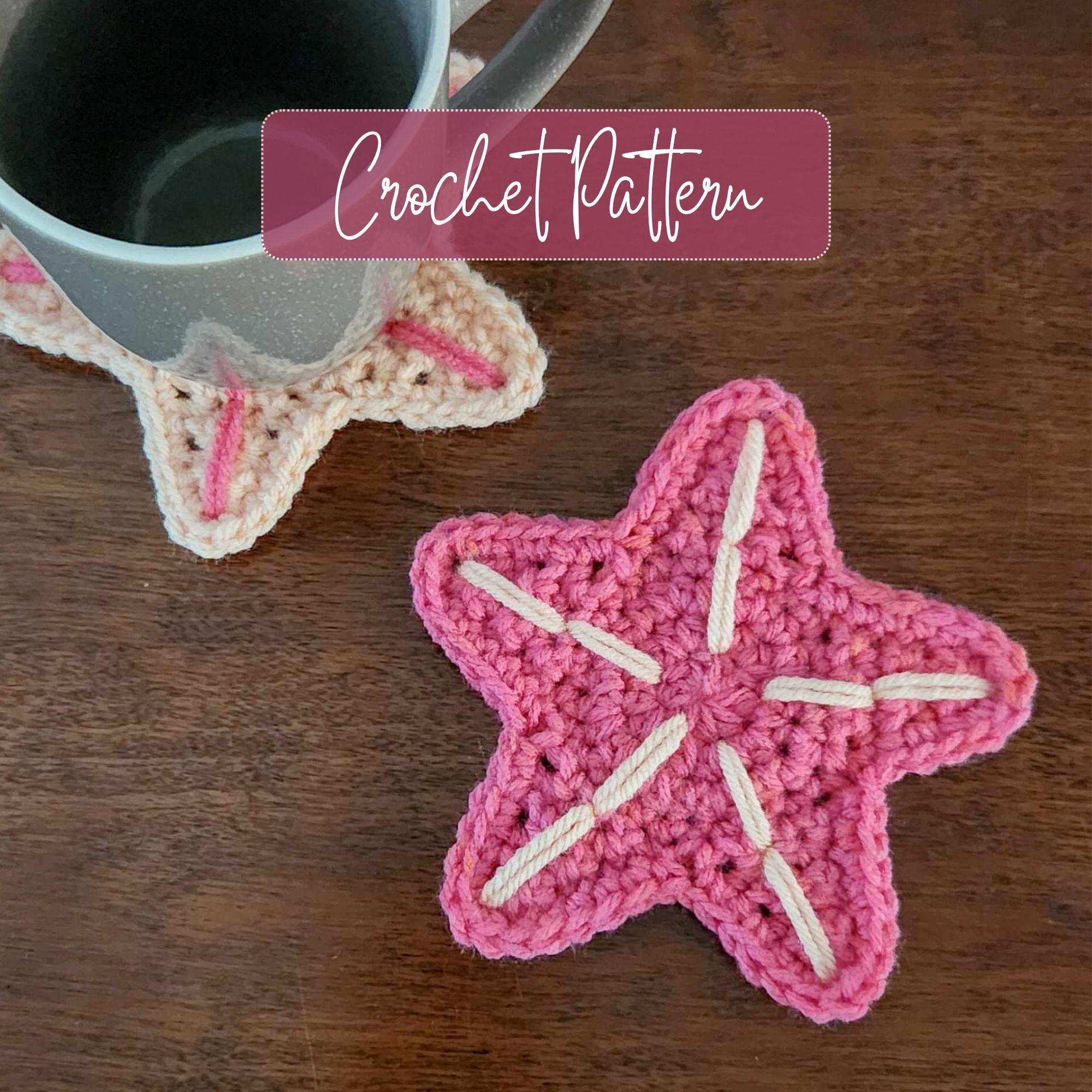 37 Starfish Crochet Patterns for Sea-Inspired Amigurumi, Plush, and Decor 36 Stellar Starfish Coaster Crochet