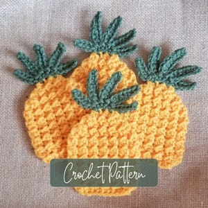 Pineapple Coaster Crochet Pattern: Fruit Decor PDF (Download Only) - HMKHandmade