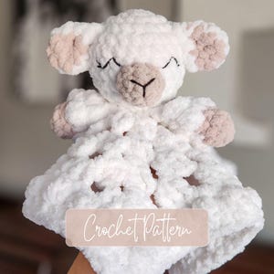Crochet Sheep Lovey Pattern: Chunky Plush Baby Snuggler (PDF Download)