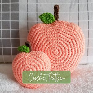 Sweet Peach Crochet Pillow Pattern: Two Sizes (PDF Download)