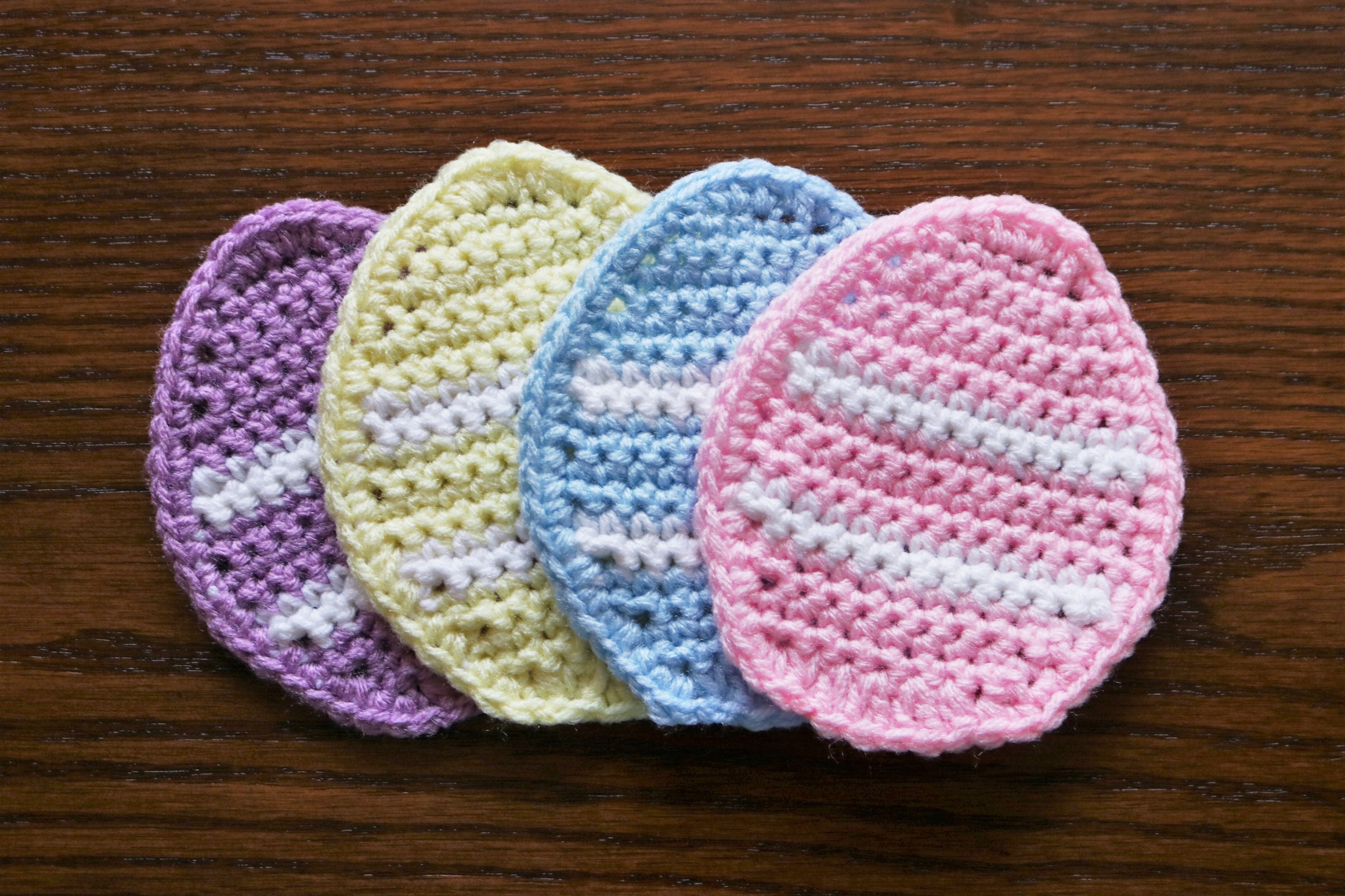 Easter Egg Coasters Easter Decor Easter Bunny Gifts Crochet Etsy