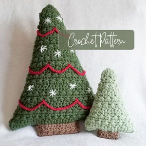 Christmas Tree Pillow Crochet Pattern: Two Sizes (PDF Download)