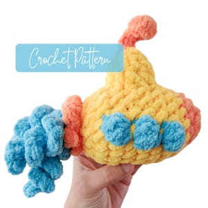 Crochet Submarine Pattern: No Sew Plushie Toy (PDF Download)