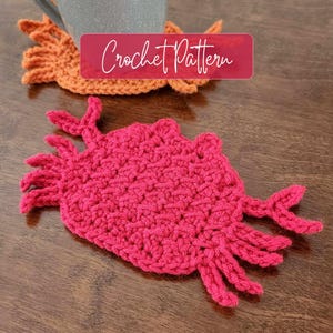 Crabby Crab Coaster Crochet Pattern: Beach Decor (PDF Download)