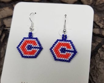 Chicago bears inspired earrings