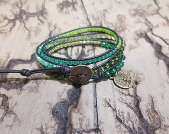Go Green adjustable 3x leather wrap