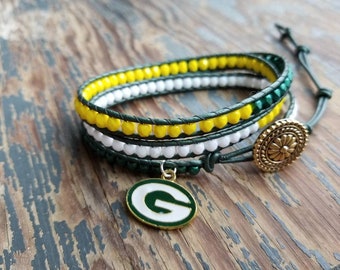 Green Bay Love 3x leather wrap