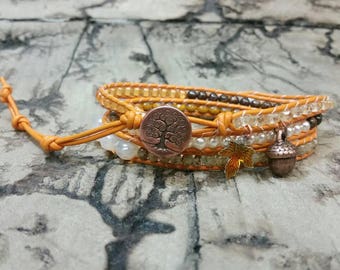 Lovely Fall 3x leather wrap