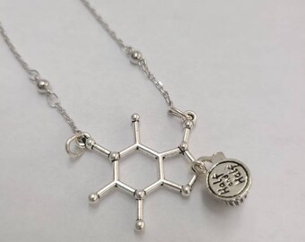 Coffee Molecule (w/cream) Necklace