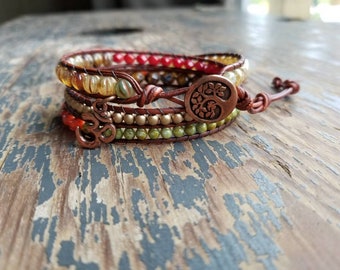 Fall Colors leather 3x wrap