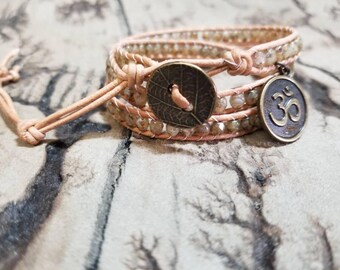 Om  3x Adjustable leather wrap