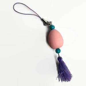 Oval Charm Keychain - Video Game Cell Phone Charm image 1