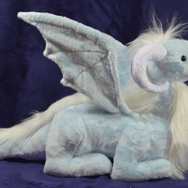 Dragon Plush Sewing Pattern PDF - Sitting Dragon Stuffed Toy PDF Sewing Pattern and Tutorial