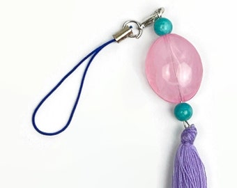 Oval Charm Keychain - Video Game Cell Phone Charm