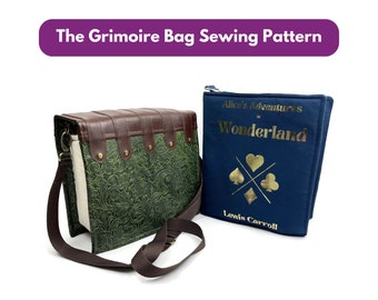 The Grimoire Bag - Book Crossbody Bag Sewing Pattern - Instant Download