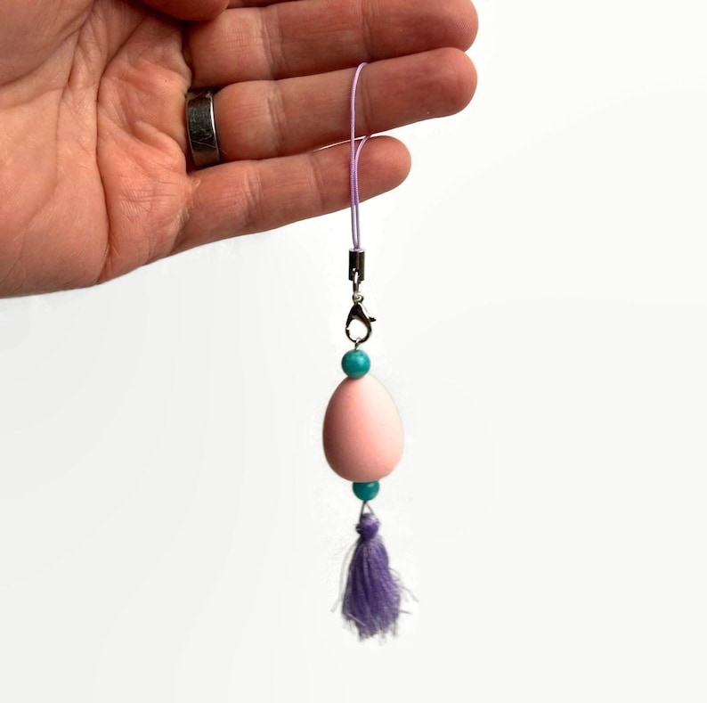 Oval Charm Keychain - Video Game Cell Phone Charm image 2