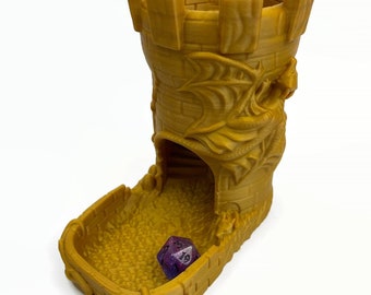 Dragon Castle Dice Roller / Dice Tower - Gold