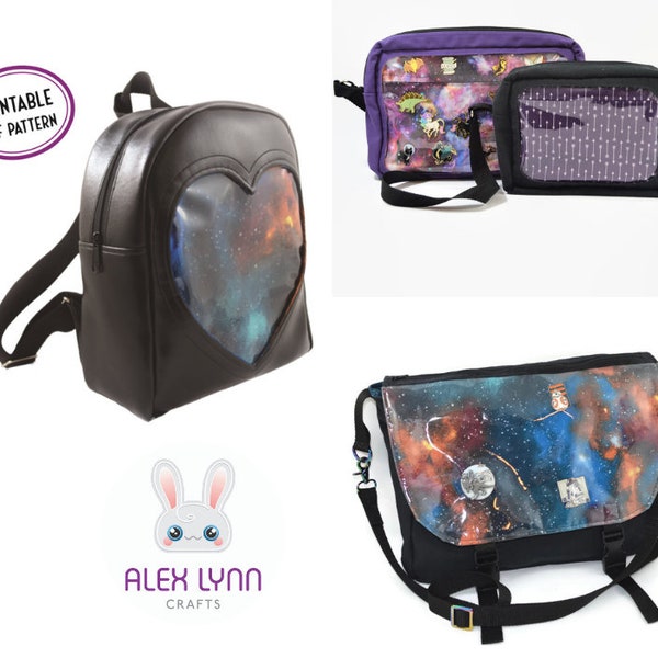 Ita Bag Schnittmuster Bundle - 3 PDF Schnittmuster - Rucksack, Crossbody (2 Größen) und Messenger Styles