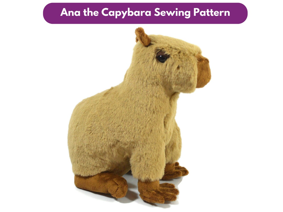 Capybara Plush Sewing Pattern Ana the Capybara Sitting