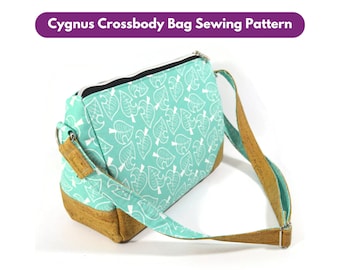 Crossbody Bag PDF Sewing Pattern - The Cygnus - Instantly Downloadable Digital Pattern