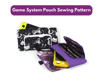 Game System Pouch PDF Sewing Pattern - The Horizon Switch Bag Sewing Pattern with Cartridge Slots - Instant Download