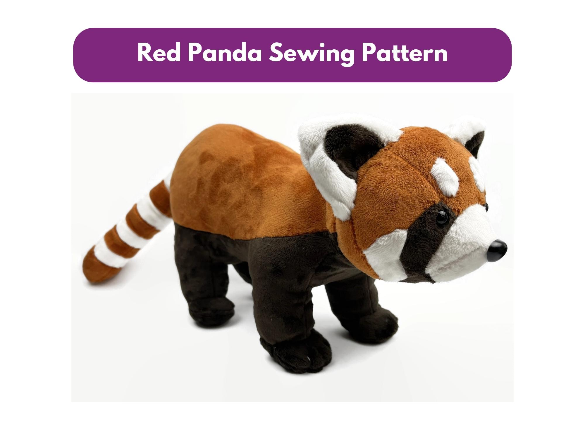 Red Panda Sewing Pattern - Luna the Red Panda - Cute Realistic Red Panda Soft Toy PDF Sewing Pattern and Tutorial