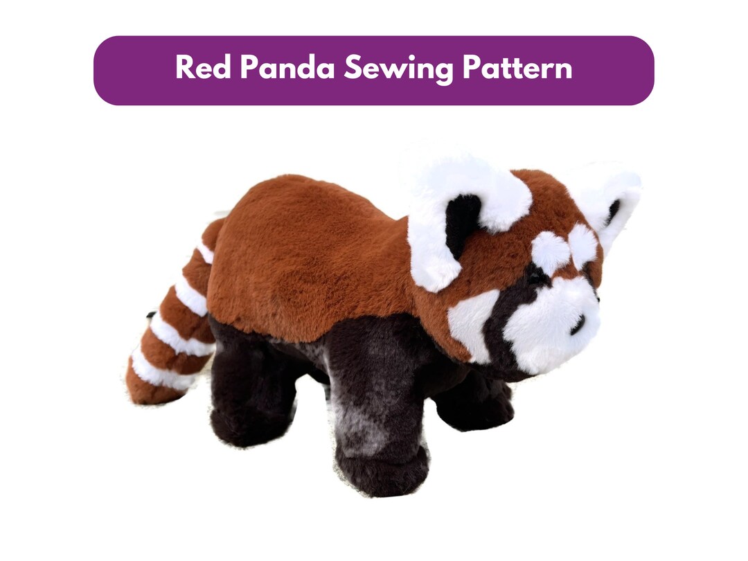 Red Panda Sewing Pattern Luna the Red Panda Cute Realistic Red Panda