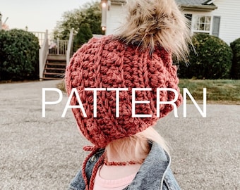Bobble Bonnet Pattern // Crochet Bonnet Pattern, Crochet pattern