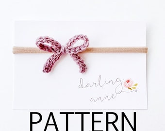 Classic Hair Bow PATTERN // Crochet Pattern, Crochet hair bow, girl's hair bow pattern, hair bow crochet pattern