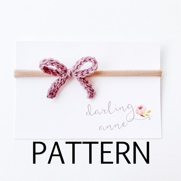 Classic Hair Bow PATTERN // Crochet Pattern, Crochet hair bow, girl's hair bow pattern, hair bow crochet pattern