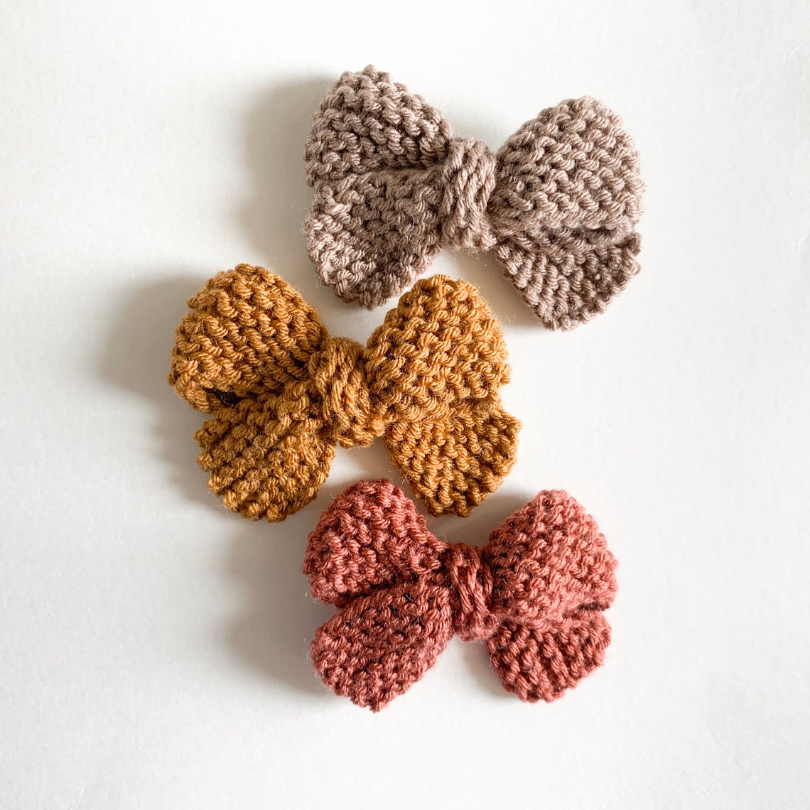 Chunky Hair Bow PATTERN // Knit Hair Bow Pattern, Knit Hair Bow, Knit ...