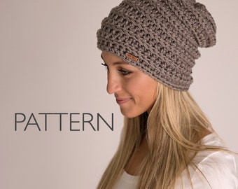 DIY Crochet Pattern, easy crochet pattern, slouchy hat pattern, crochet pattern