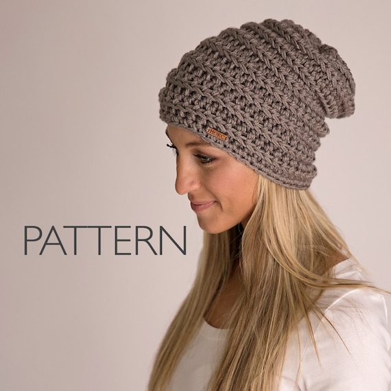 DIY Crochet Pattern, easy crochet pattern, slouchy hat pattern, crochet pattern