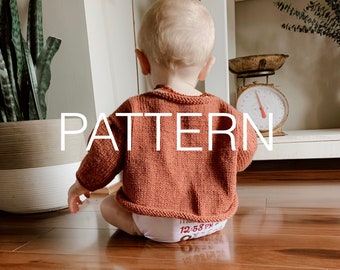 Patrón de suéter de punto, patrón de suéter de bebé // Suéter de reliquia