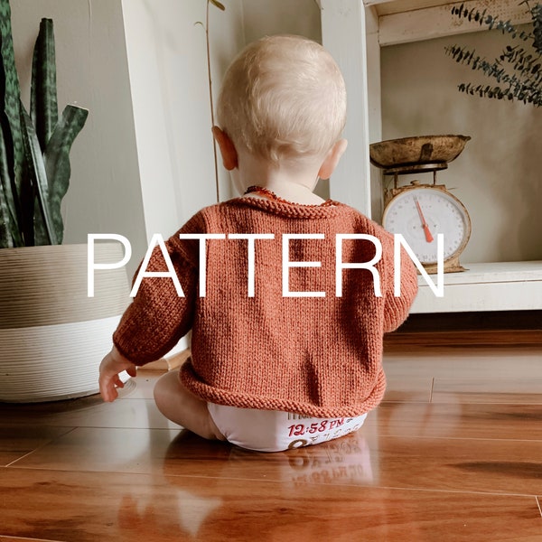 Knit sweater pattern, baby sweater pattern // Heirloom Sweater