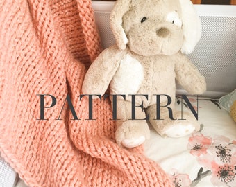 Harper’s Baby Blanket PATTERN // Knitting Pattern, Baby Blanket Pattern