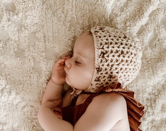 Crochet Bonnet Pattern //Marlee's Lace Bonnet PATTERN // Crochet Pattern, baby bonnet pattern, bonnet crochet pattern